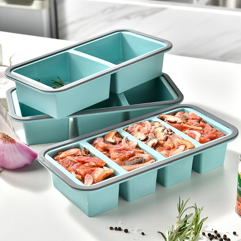 Meal Prep Menu - Moldes grandes de silicona para cubos
