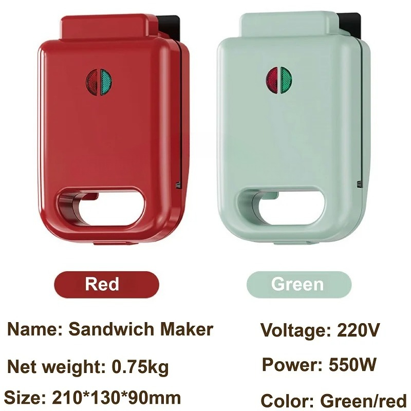 Breakfast Sandwich Press - Máquina para Hacer Waffles, Tostadora Multifuncional,