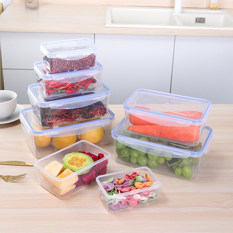 Meal Prep For Office - Lonchera rectangular hermética de plástico con