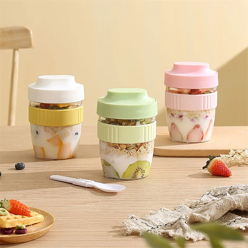 Meal Prep Yogurt Containers - Taza de desayuno portátil de 480/570ml,