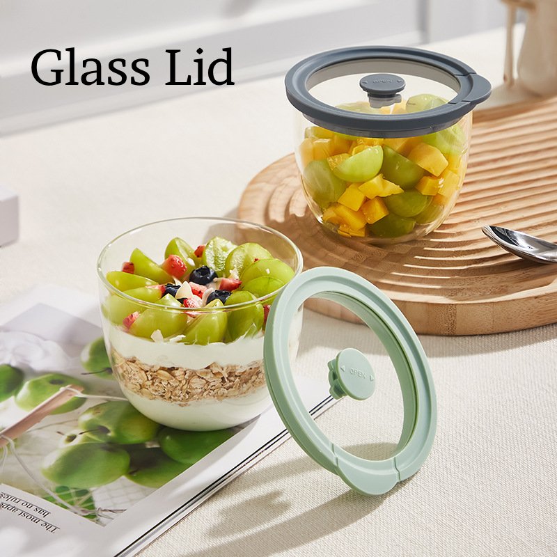 Meal Prep Yogurt Containers - Recipiente de vidrio para avena remojada