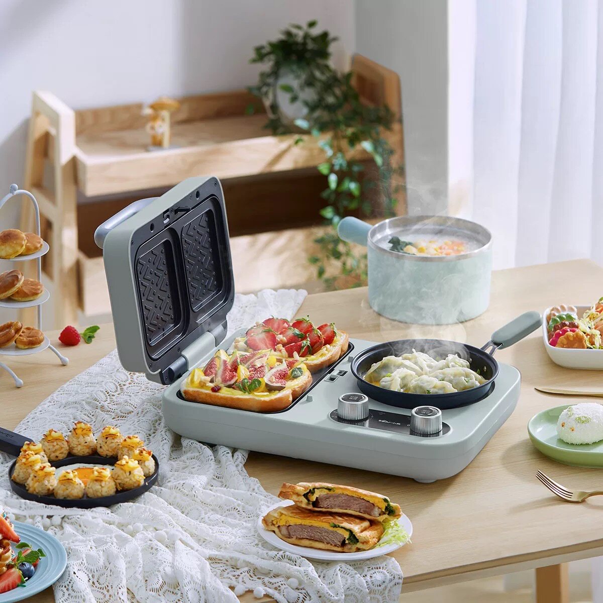 Máquina para Hacer Sándwiches, - Breakfast Sandwich Press reseña y precio