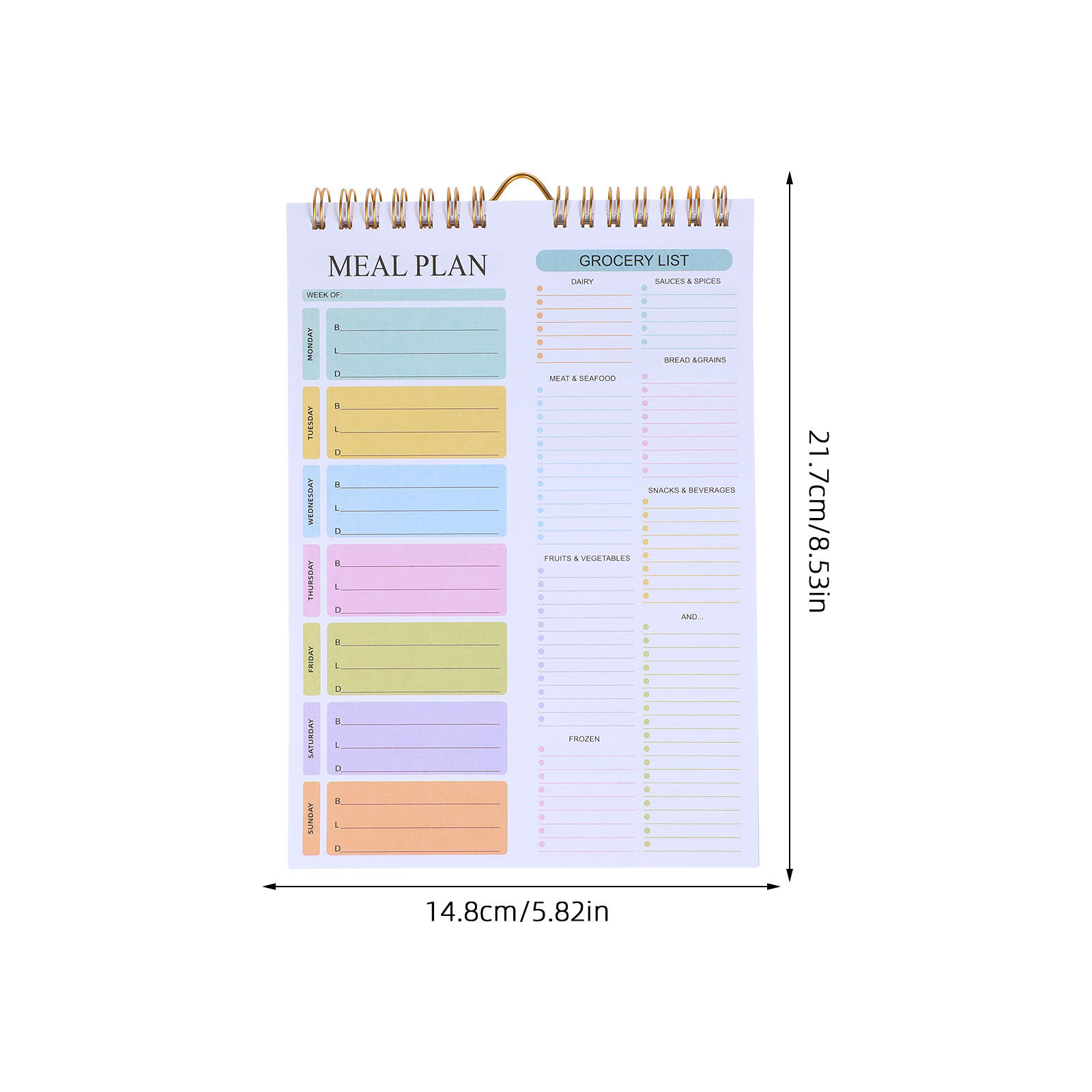 Cuaderno planificador de comid - Meal Prep Menu reseña y precio