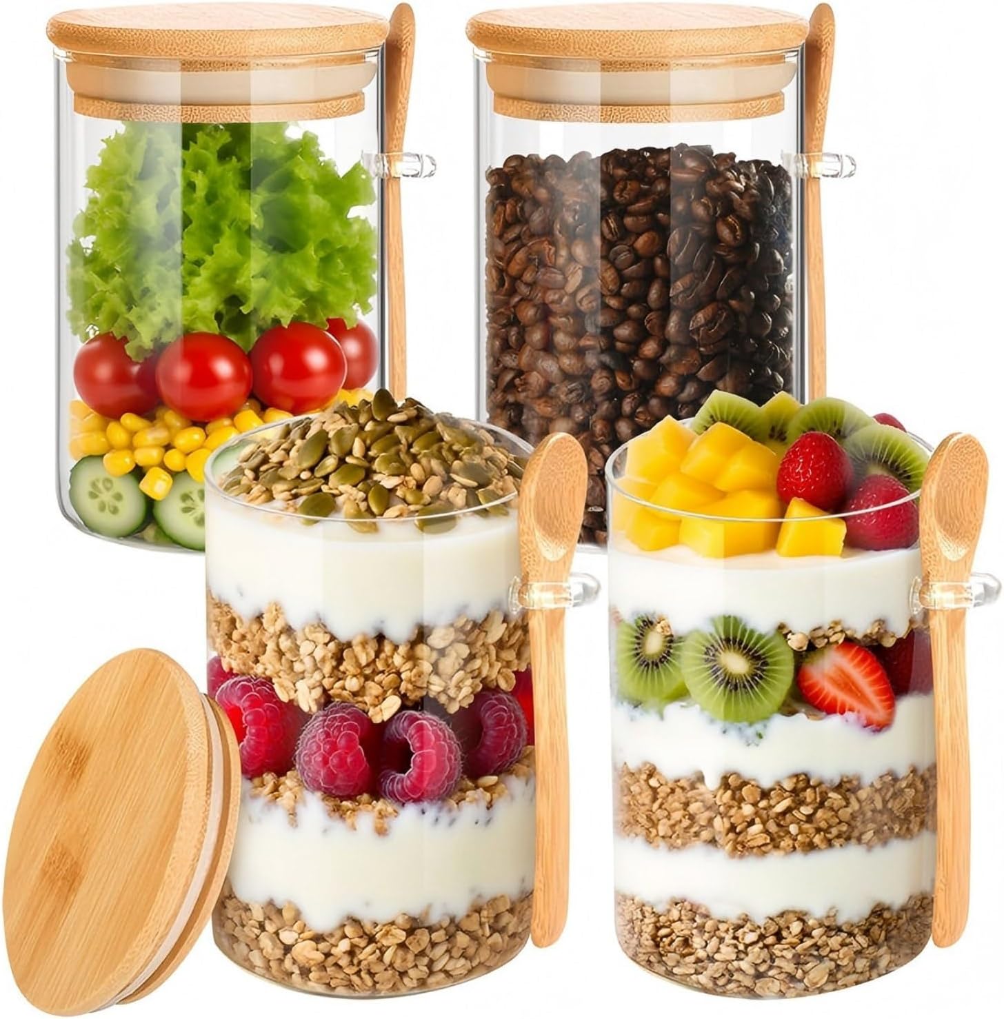 Contenedores para Avena Remoja - Meal Prep Oatmeal Jars reseña y precio