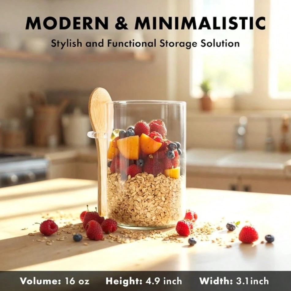 Contenedores para Avena Remoja - Meal Prep Oatmeal Jars reseña y precio