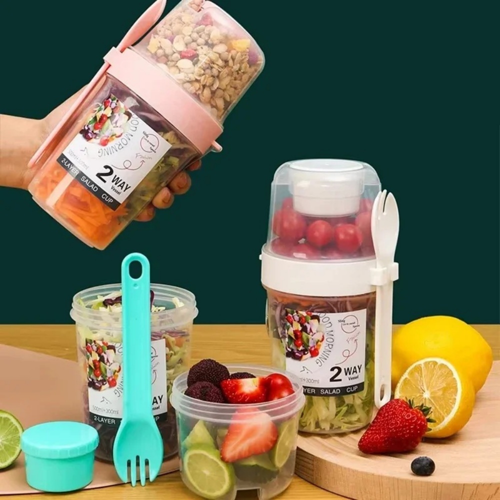 Taza de ensalada portátil, taz - Meal Prep Yogurt Containers reseña y precio
