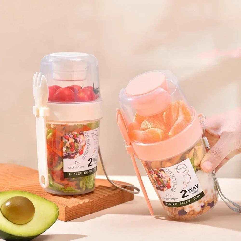 Taza de ensalada portátil, taz - Meal Prep Yogurt Containers reseña y precio