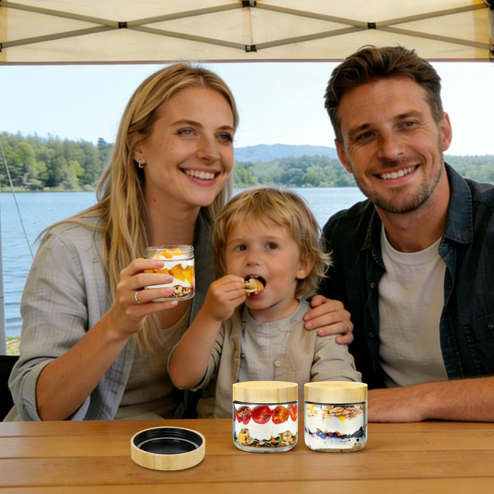 Tarros de vidrio de boca ancha - Meal Prep Yogurt Containers reseña y precio