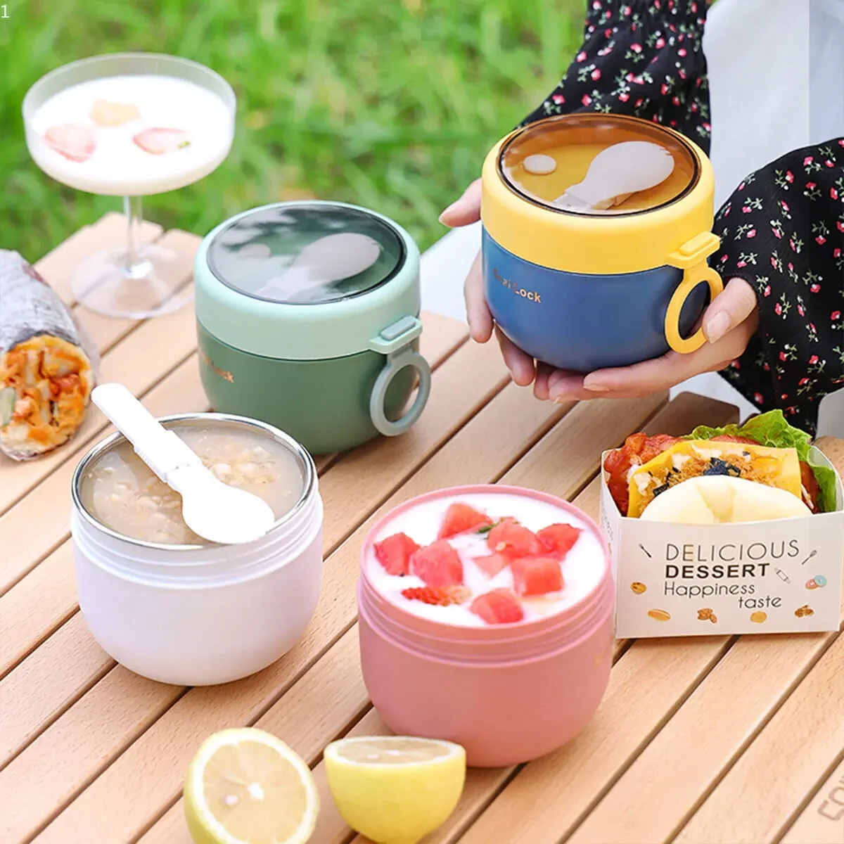 Tazas de desayuno de 600ml/800 - Meal Prep Yogurt Containers reseña y precio