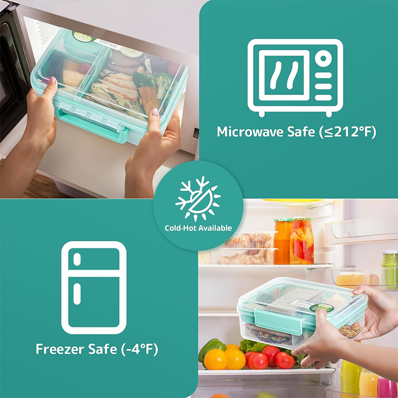 Lonchera Bento de 4 Compartime - Meal Prep Menu reseña y precio