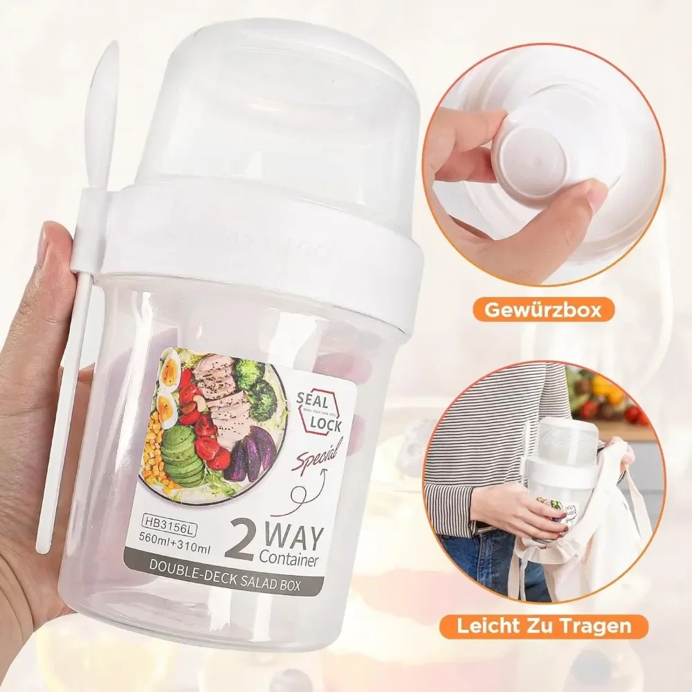 Taza para ensalada, tazas para - Meal Prep Yogurt Containers reseña y precio